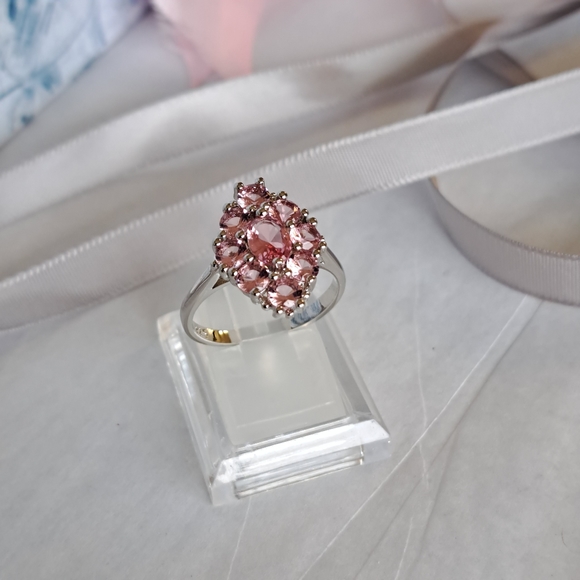 Pink Zircon Cocktail Ring - Picture 10 of 12